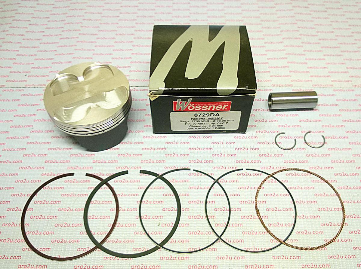 PISTON KIT 08-12 WR250X 77.00 COMP. 13.5:1 WOSSNER 8729DB