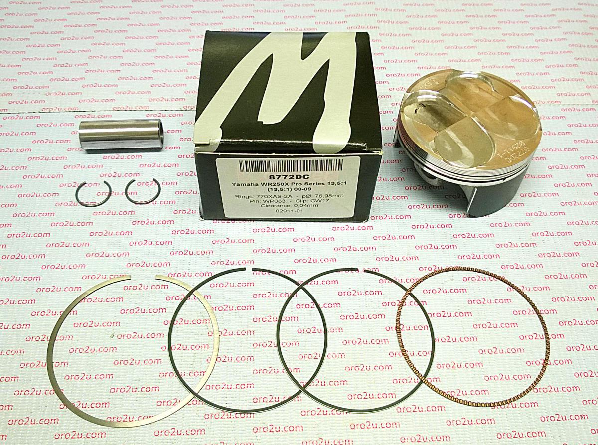PISTON KIT 08-09 WR250X 77 HC FORGED WOSSNER 8772DB