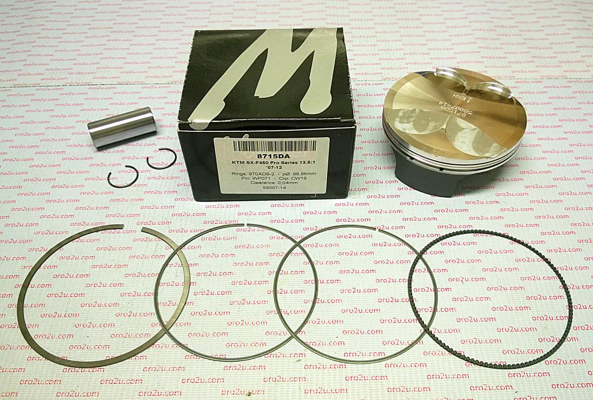 WOSSNER 97mm HC FORGED PISTON KIT C, KTM SX-F450 07-12, SX 450 ATV 09-10