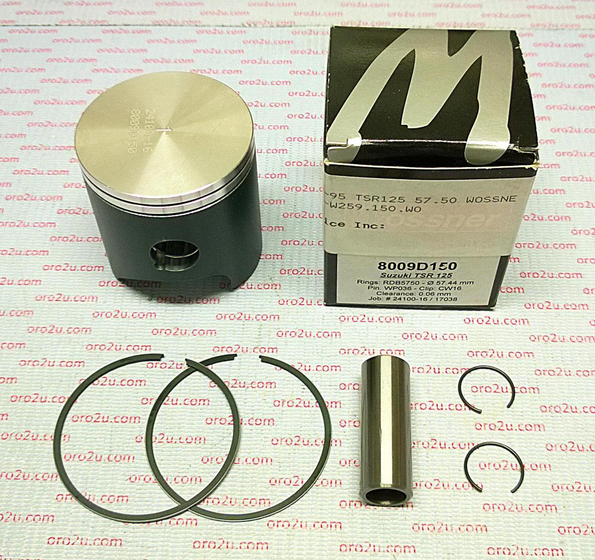 WOSSNER 56.5mm FORGED PISTON KIT TS125R 1989-1995