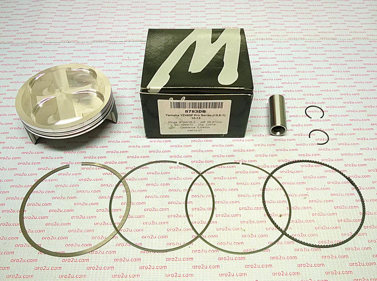 PISTON KIT 10-13 YZF450 97 B COMP 13.5:1 WOSSNER 8783DB