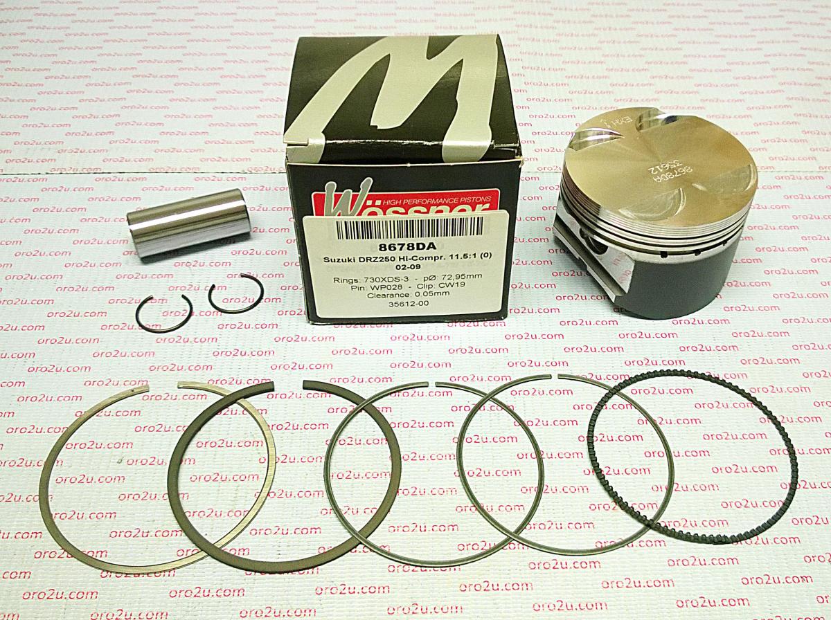 PISTON KIT 002-09 DRZ250 73 HC FORGED WOSSNER 8678D700