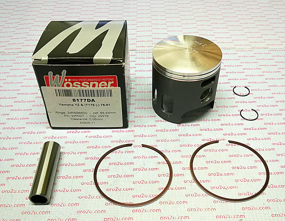 PISTON KIT 76-81 IT175 68.00 FORGED WOSSNER 8177D200