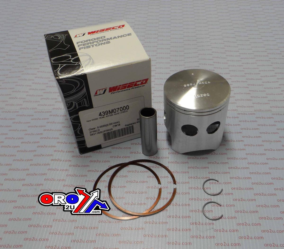 WISECO 70mm PISTON KIT KAWASAKI KX250 78-86, KDX250 80-84, KXT250 84-87