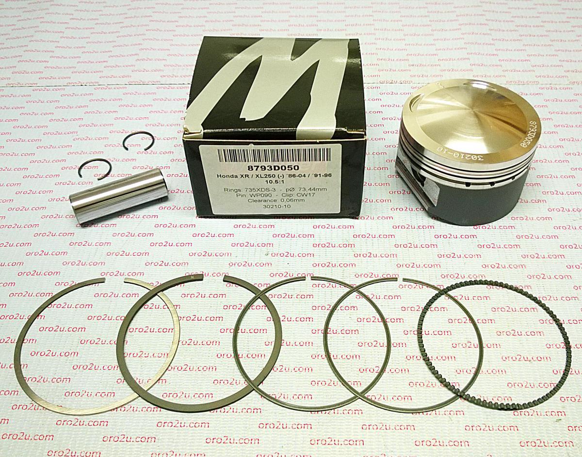 PISTON KIT 86-04 XR250 73.00 FORGED WOSSNER 8793DA