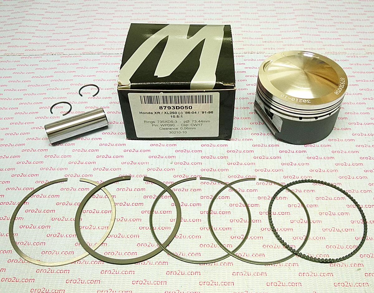PISTON KIT 86-04 XR250 73.50 FORGED WOSSNER 8793D050
