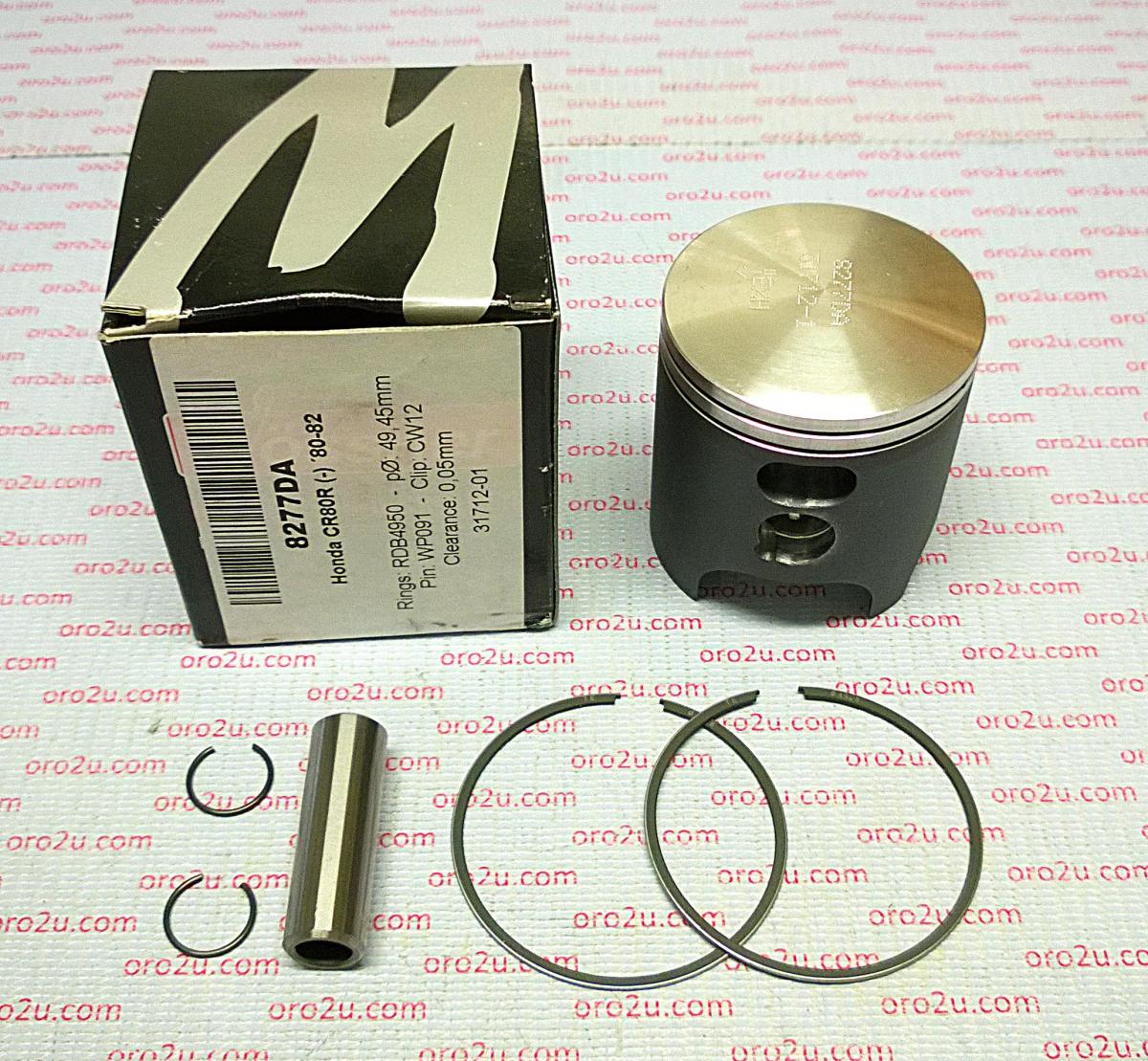 PISTON KIT 80-82 CR80 50.00 WOSSNER 8277D050 HONDA