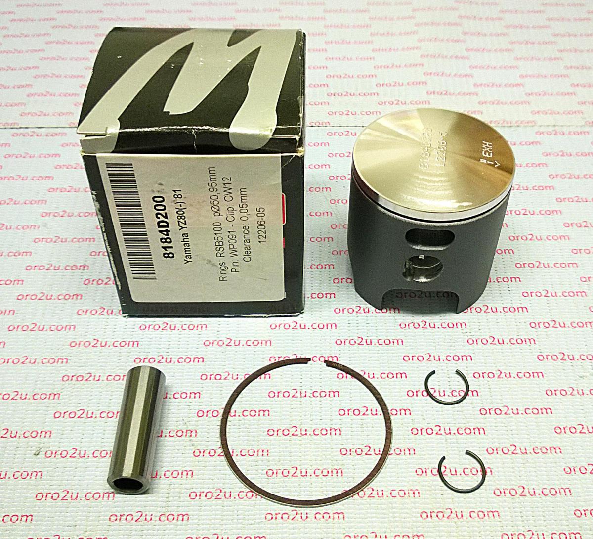 PISTON KIT 1981 YZ80 49.00mm FORGED WOSSNER 8184DA
