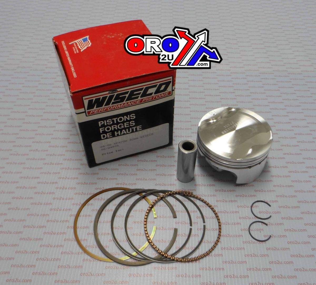WISECO 82mm PISTON KIT KAWASAKI KFX700 04-11, KVF700 04-06, SUZUKI LTV 700 04-05