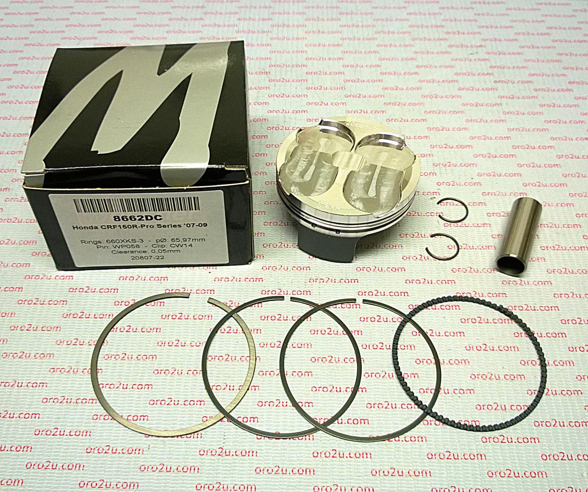 PISTON KIT 07-09 CRF150R 66 HC WOSSNER 8662DA 12.5:1 COMP