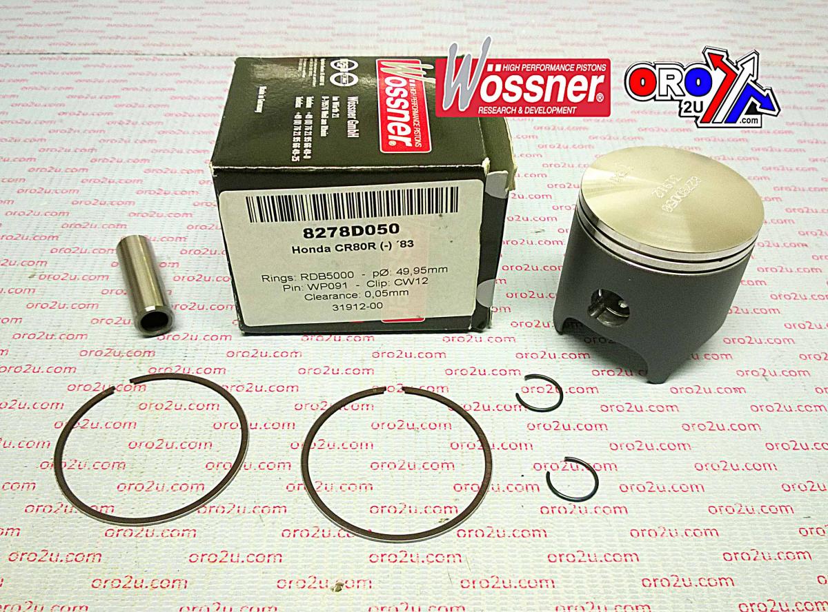 PISTON KIT 1983 CR80 49.50 FORGED WOSSENR 8278DA