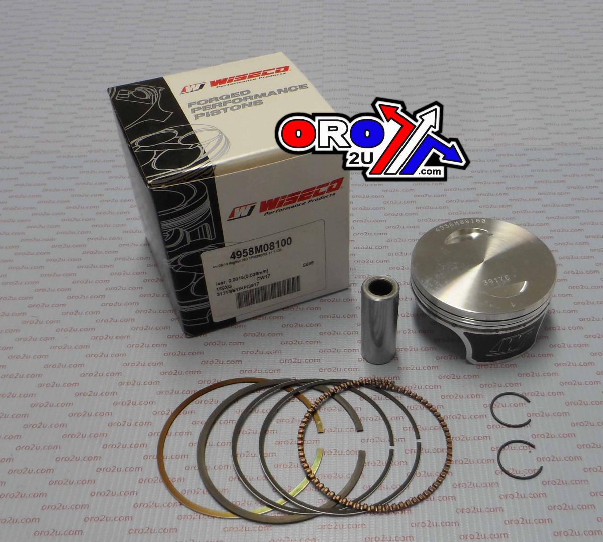 WISECO PISTON KIT 81mm YAMAHA YFM250R RAPTOR 08-13, XT250 13-18, Comp 11:1