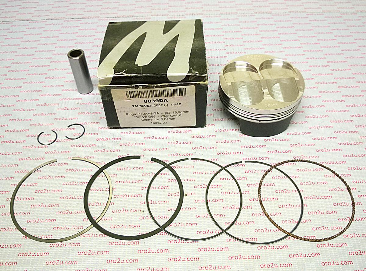 PISTON KIT 11-12 TM250F FI 77 FORGED WOSSNER 8839DB
