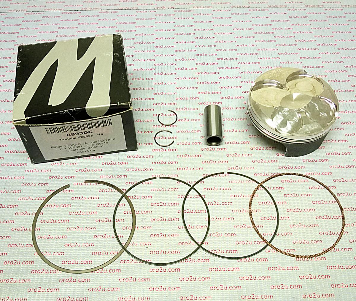 WOSSNER 77mm PISTON KIT A, YAMAHA YZ250F 14-15, WR250F 15-17, YZ250FX 15-16