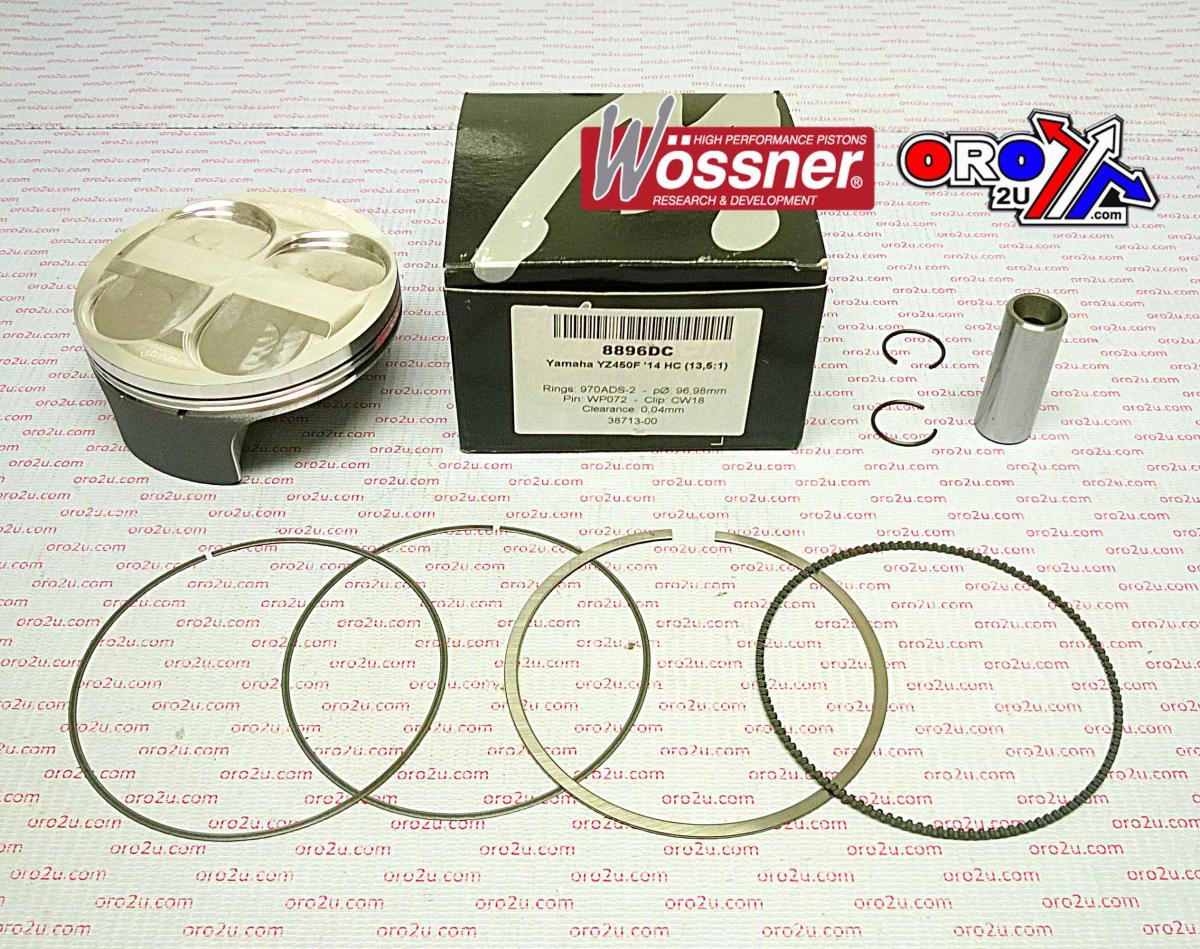 PISTON KIT 2014 YZF450 97mm HC FORGED WOSSNER 8896DA