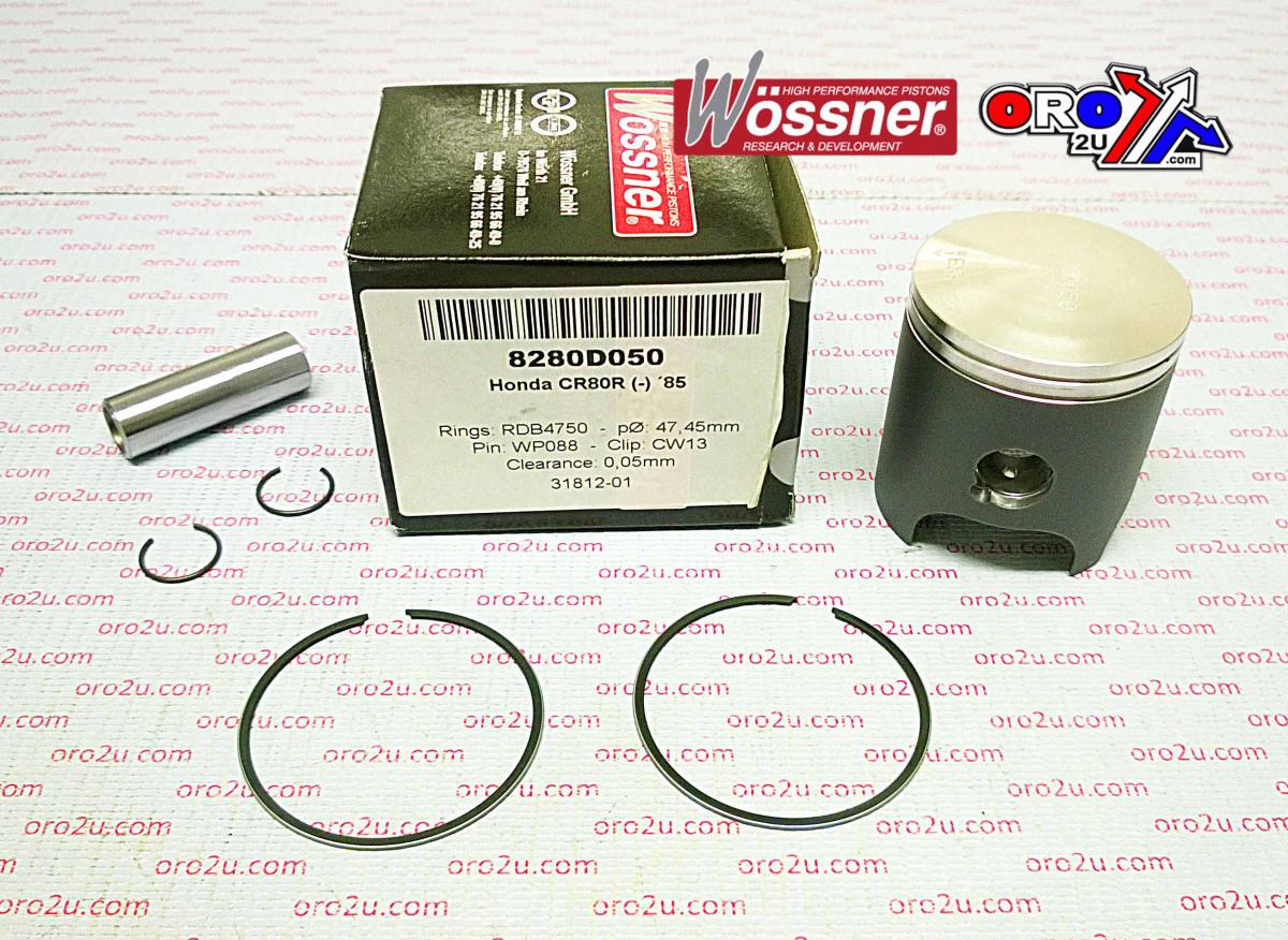 PISTON KIT 1985 CR80 47.50 WOSSNER 8280D050