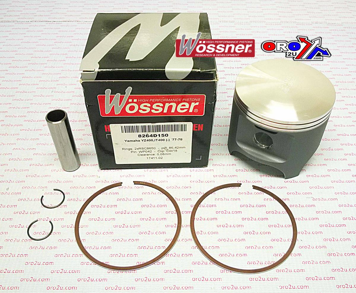 WOSSNER 87mm PISTON KIT YAMAHA YZ400 1977-1978, IT425 1977-1978
