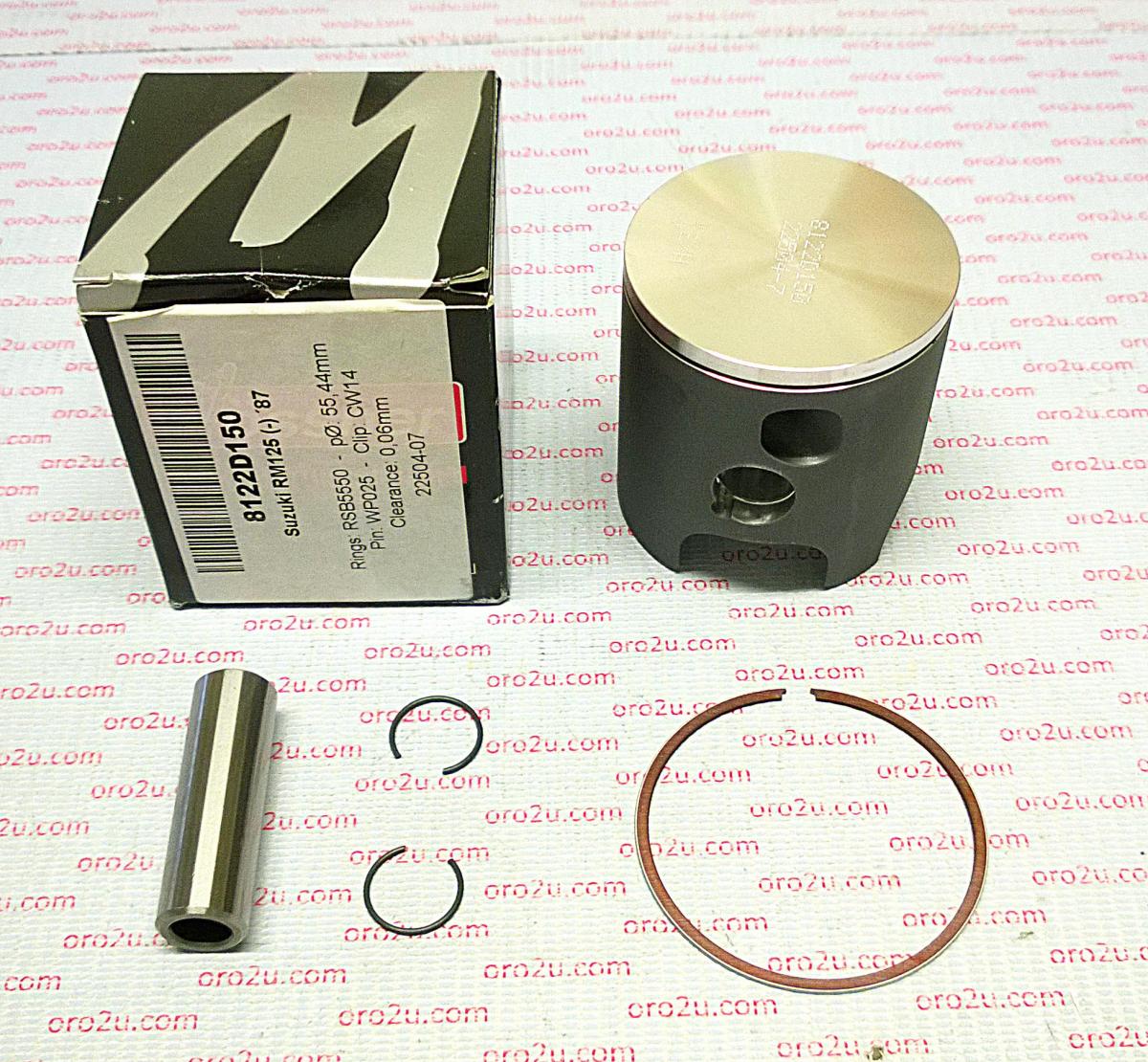 PISTON KIT 1987 RM125 55.00 WOSSNER 8122D100 SUZUKI MX