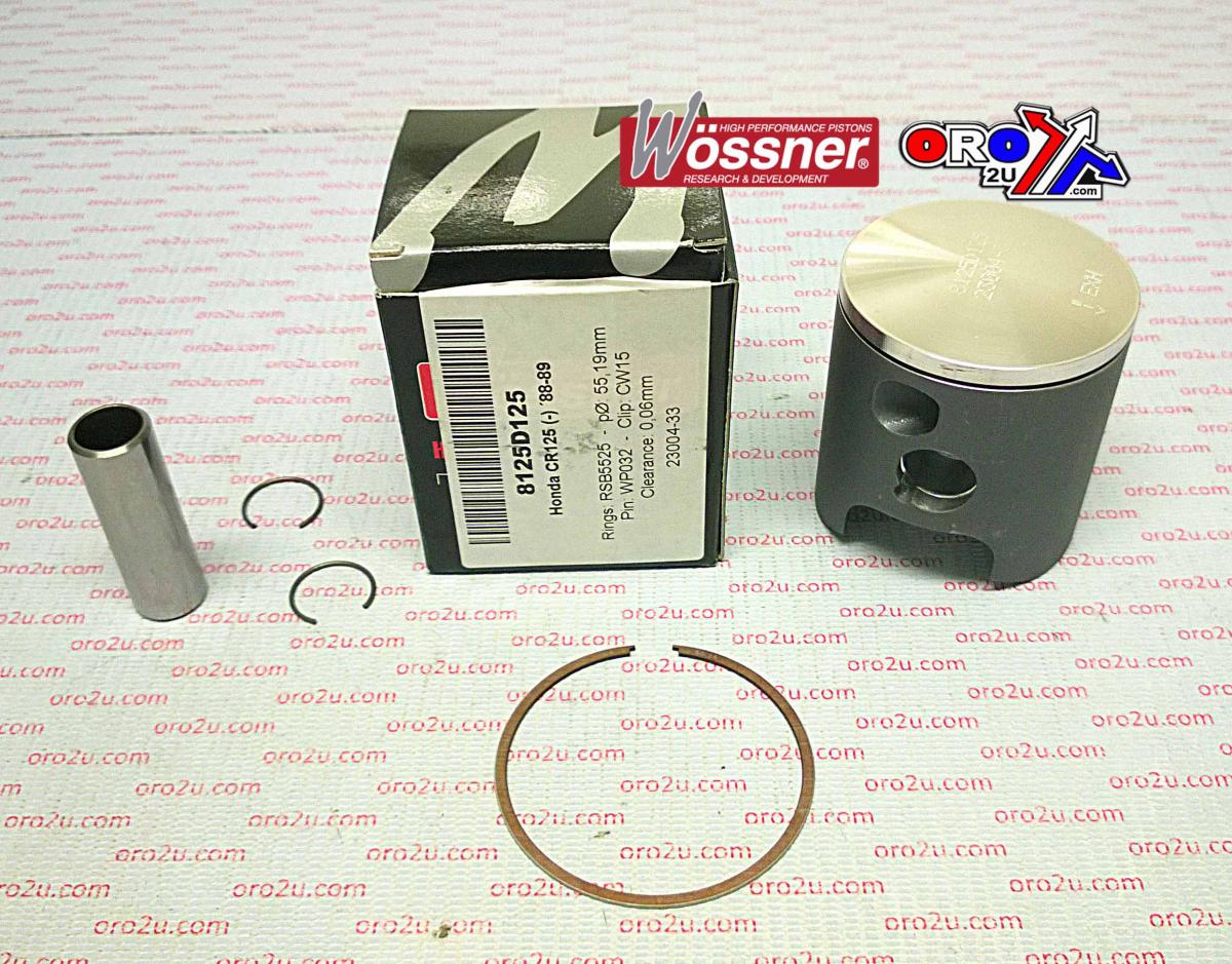 WOSSNER 55.5mm PISTON KIT HONDA CR125 1988-1989