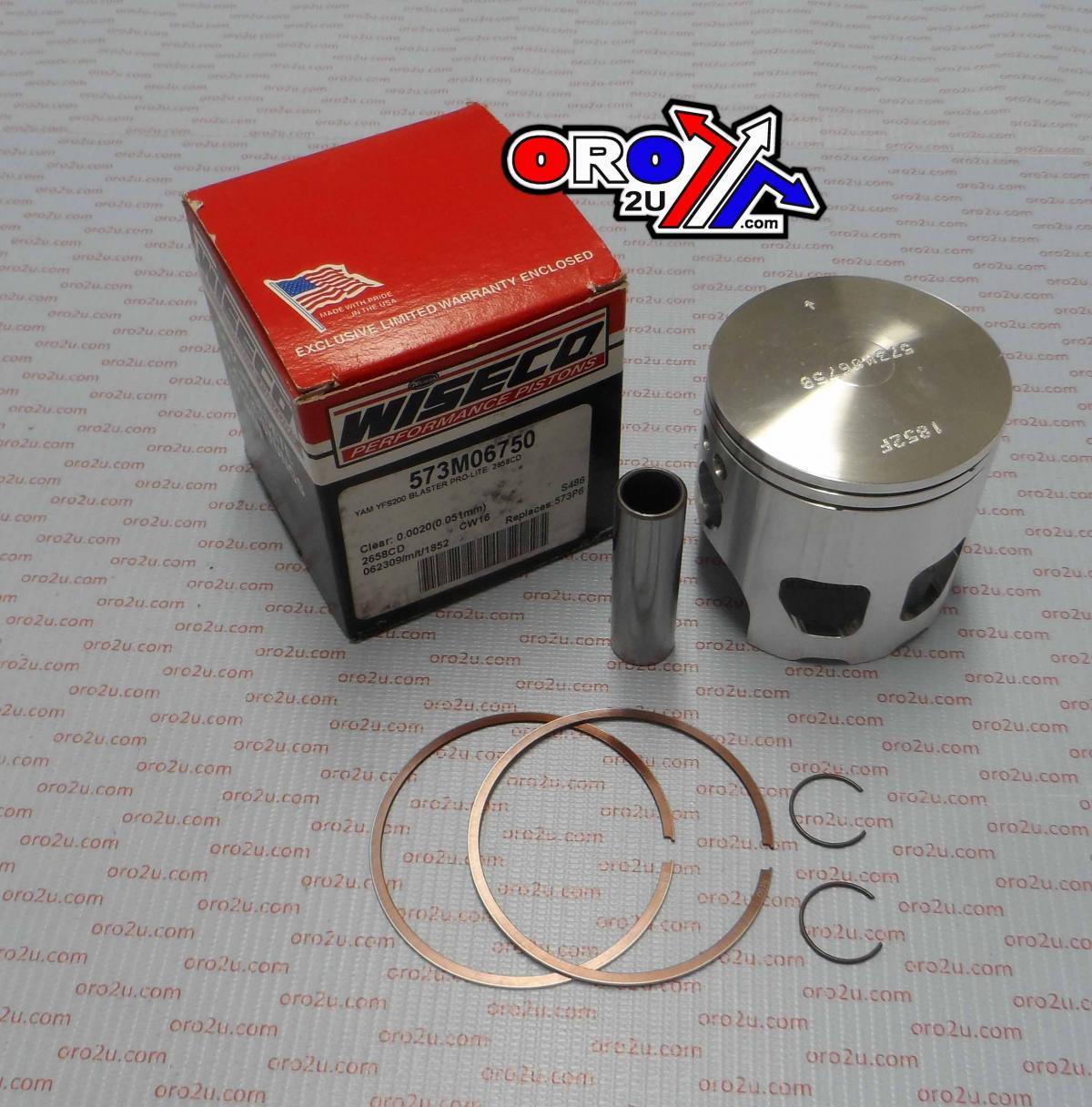 PISTON KIT 87-07 YFS200 67.75, WISECO 573M06775