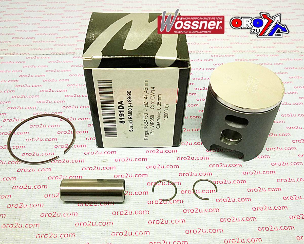 PISTON KIT 89-90 RM80 49.00 WOSSNER 8191D150 SUZUKI MX