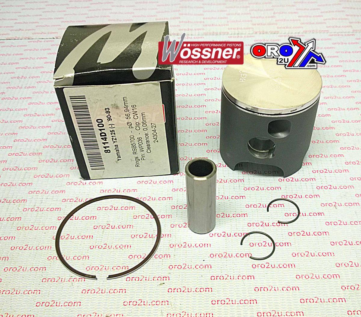 WOSSNER 58mm PISTON KIT YAMAHA YZ125 1990-1993
