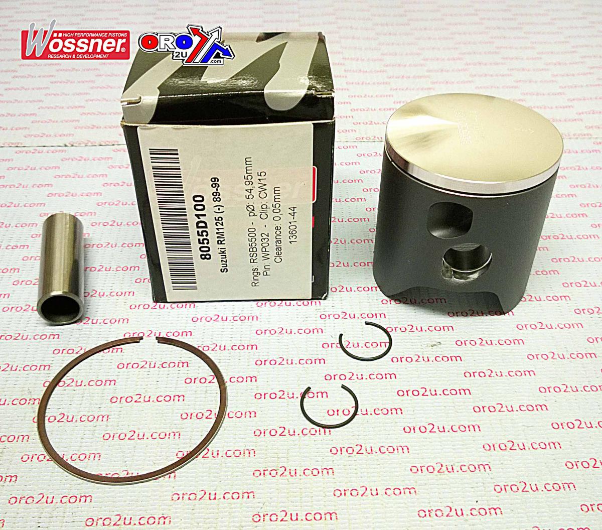 PISTON KIT 89-99 RM125 54.00 C WOSSNER 8055DC SUZUKI MX