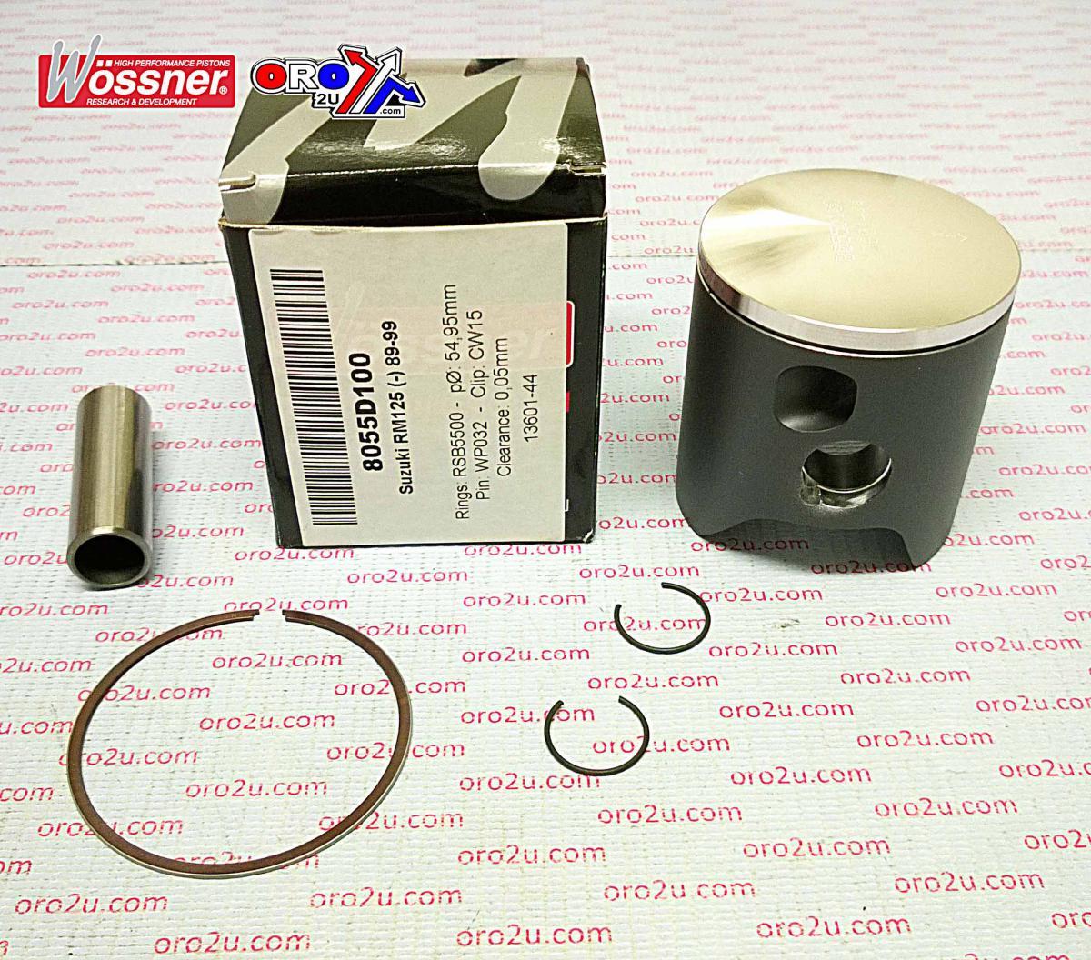 WOSSNER 55.5mm PISTON KIT SUZUKI RM125 1989-1999