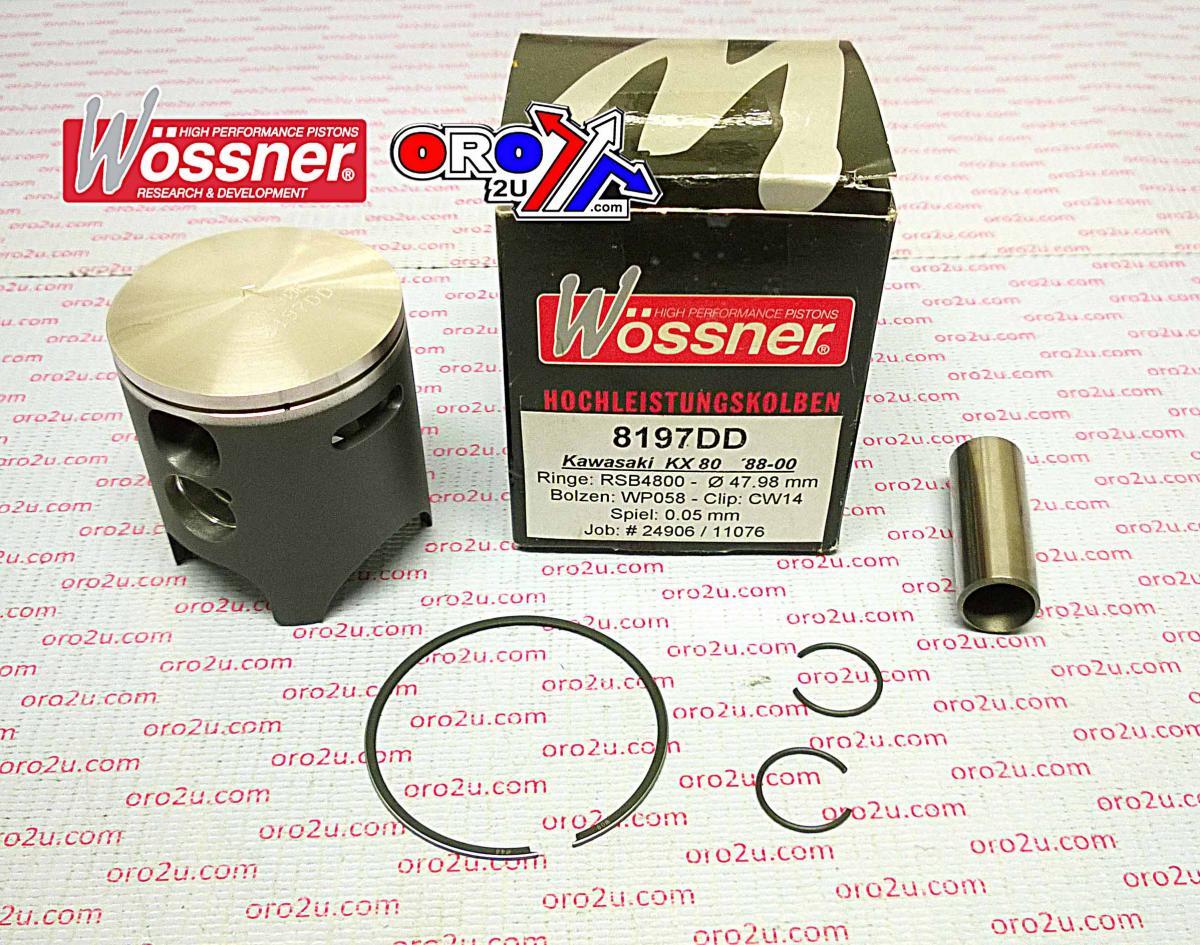 WOSSNER 52.5mm PISTON KIT KAWASAKI KX80 1988-2000