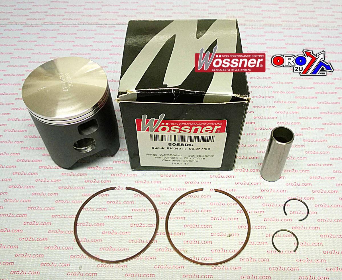 WOSSNER 66.4mm FORGED PISTON KIT SUZUKI RM250 96-97/99