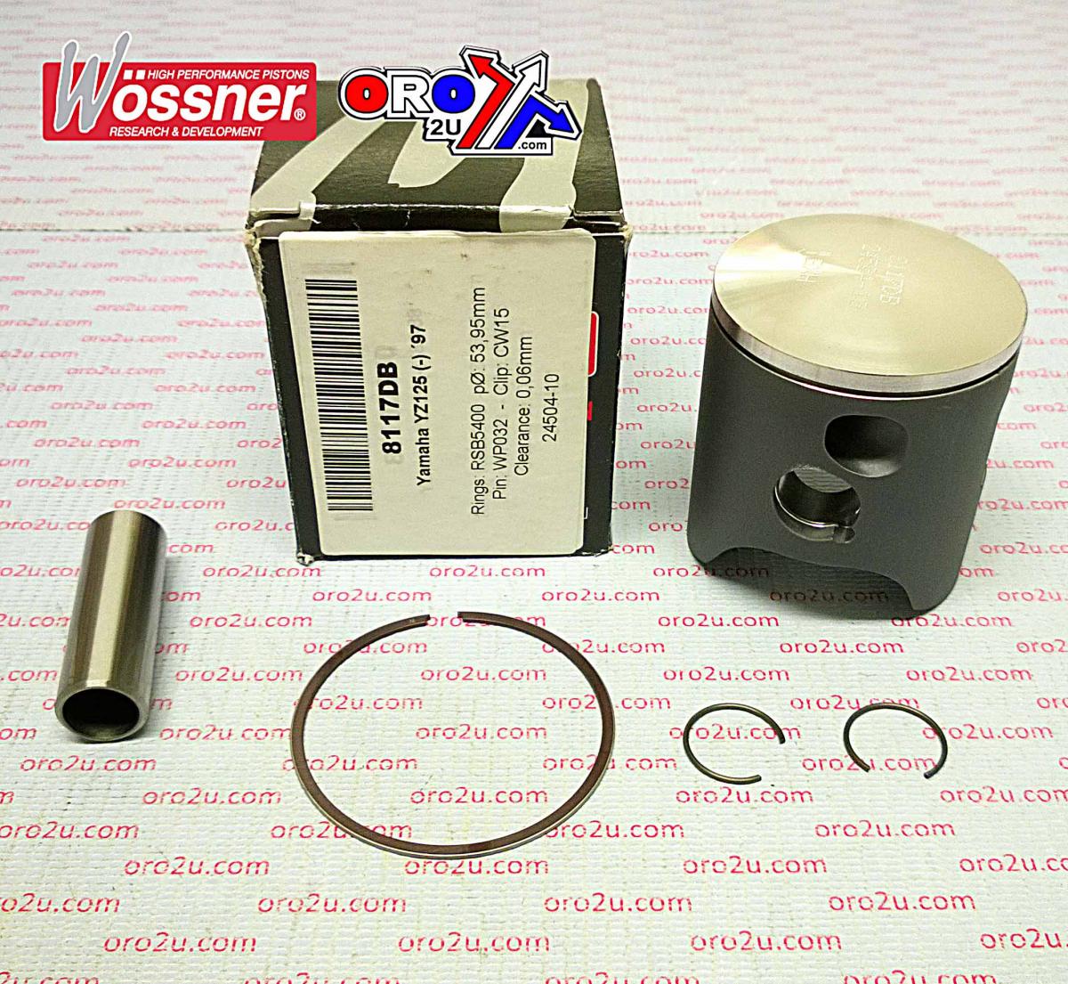 PISTON KIT 1997 YZ125 54.00 WOSSNER 8117DB YAMAHA MX