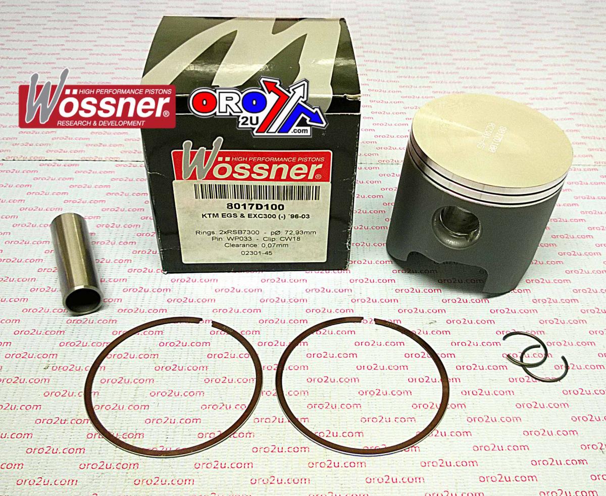 WOSSNER 72.5mm FORGED PISTON KIT KTM 300 SX/EXC/MXC 1996-2003