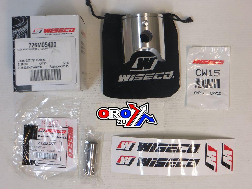 WISECO 54mm PISTON KIT YAMAHA YZ125 98-01, GAS GAS MC/MX/EC 125 00-01
