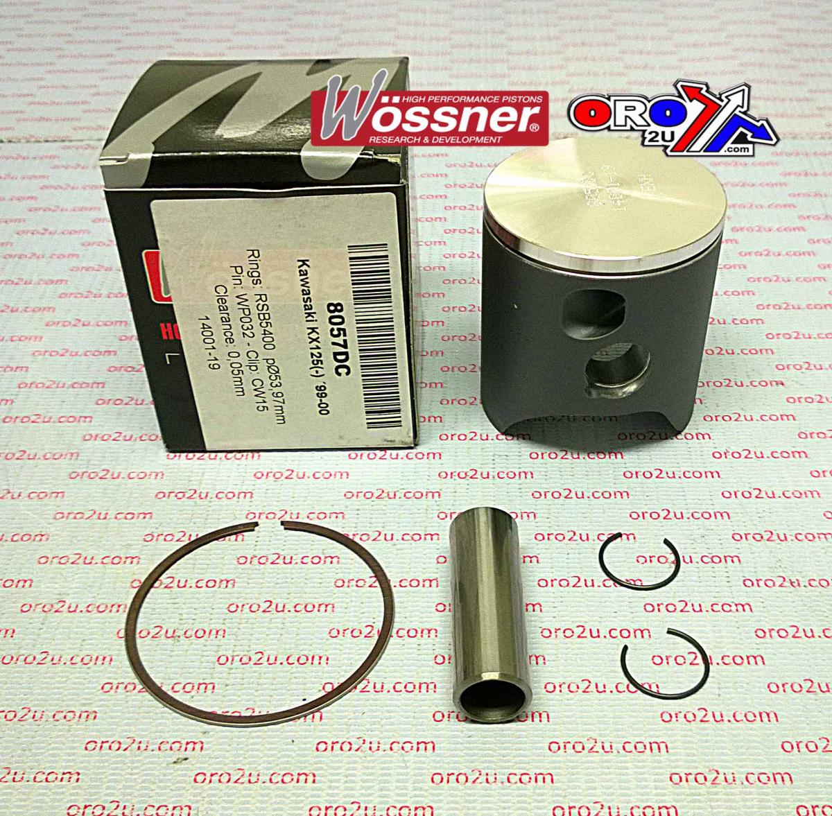 PISTON KIT 99-00 KX125 56.00 WOSSNER 8057D200 KAWASAKI