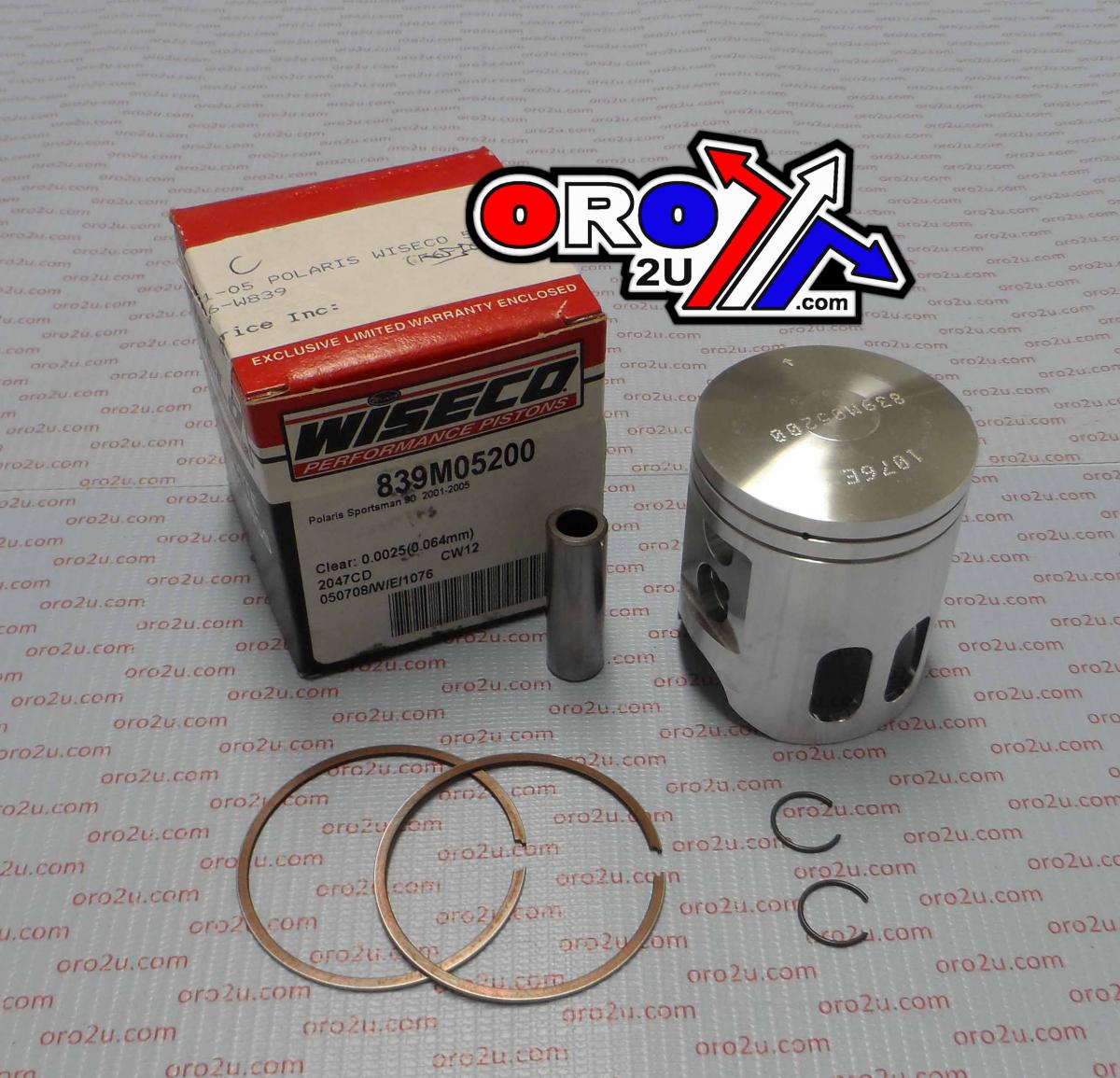 WISECO 52mm PISTON KIT POLARIS 90 PREDATOR/SCRAMBLER/SPORTSMAN 01-06