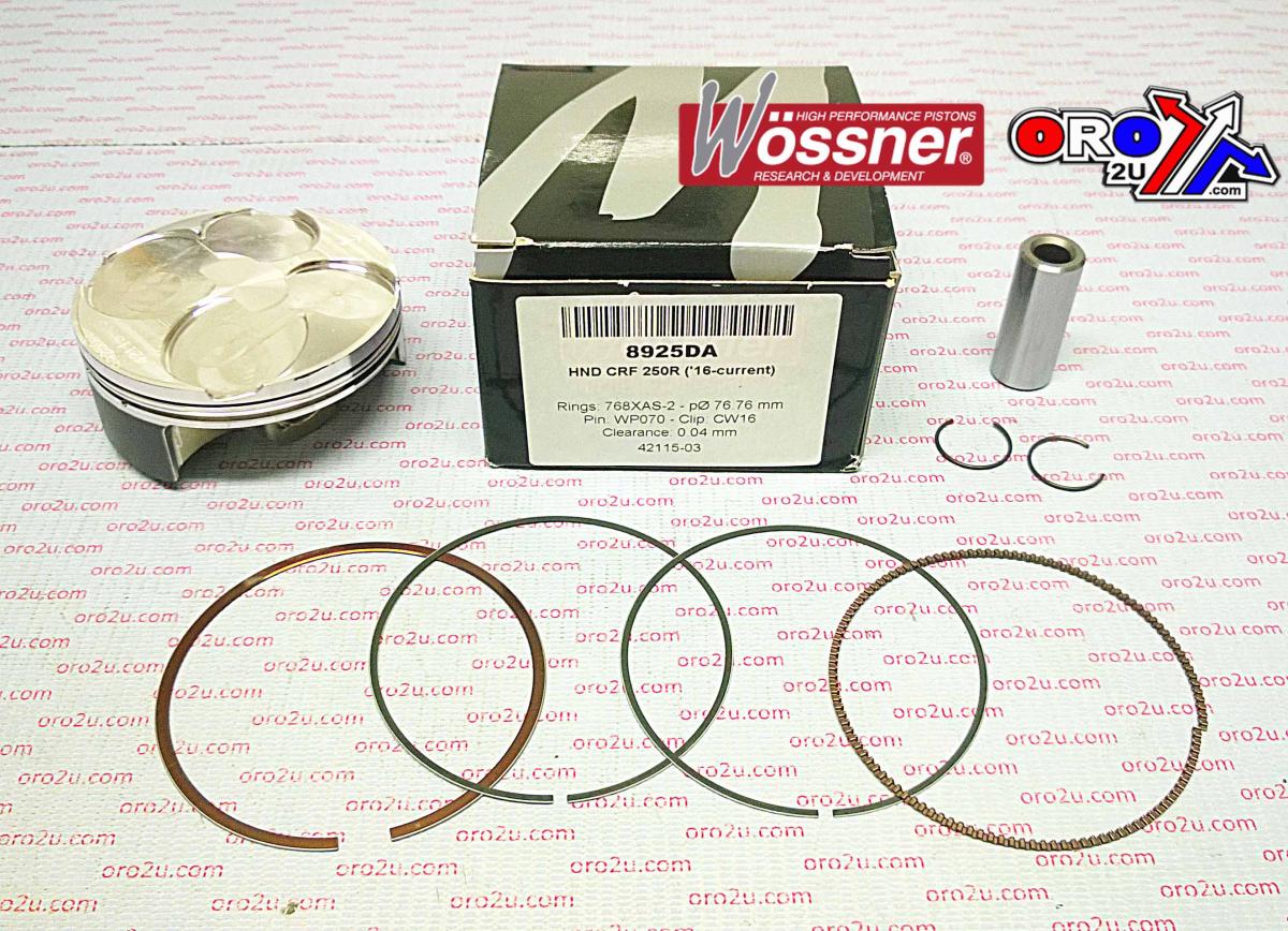 WOSSNER 76.8mm FORGED PISTON KIT C, HONDA CRF250R 16-17