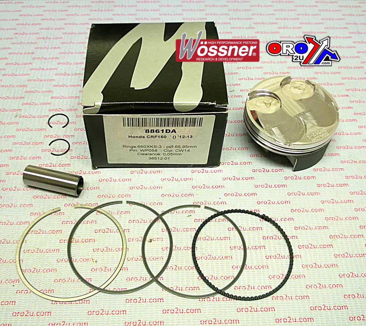 PISTON KIT 12-15 CRF150R 66.00 8861DB WOSSNER