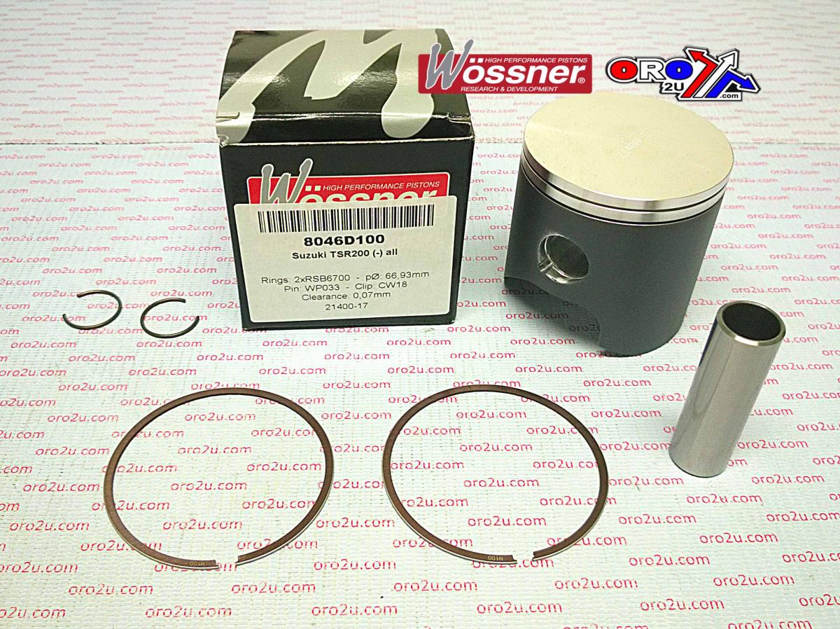 WOSSNER 67mm PISTON KIT SUZUKI TS200R ALL
