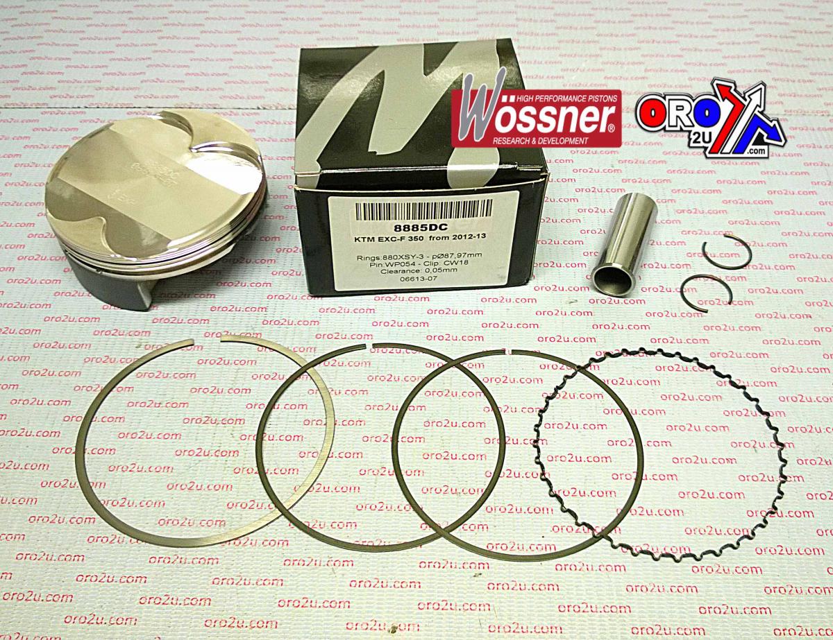 WOSSNER 88mm PISTON KIT B, KTM 350 EXC-F 12-16, FREERIDE 12-17, HUSQ FE350 14-16