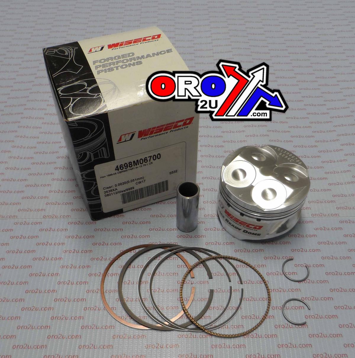 PISTON KIT 99-06 CBR600F 67.00 WISECO 4698M06700 ROAD HONDA