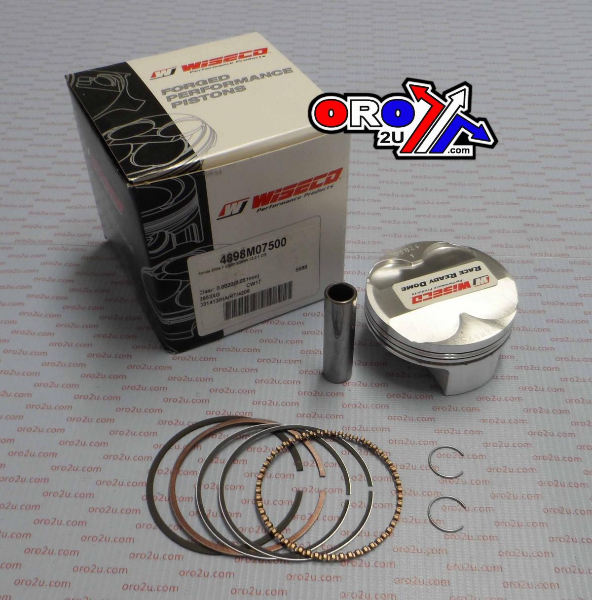 PISTON KIT 04-07 CBR1000RR 75 WISECO 4898M07500 ROAD HONDA