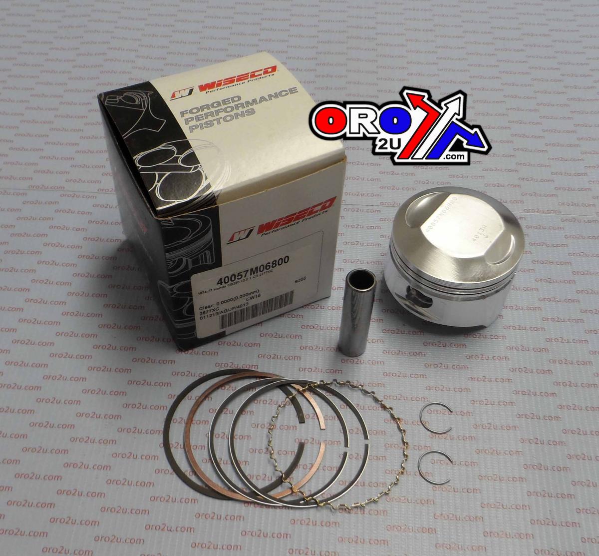 PISTON KIT 74-76 CB360 68.00 WISECO 40057M0680 ROAD HONDA