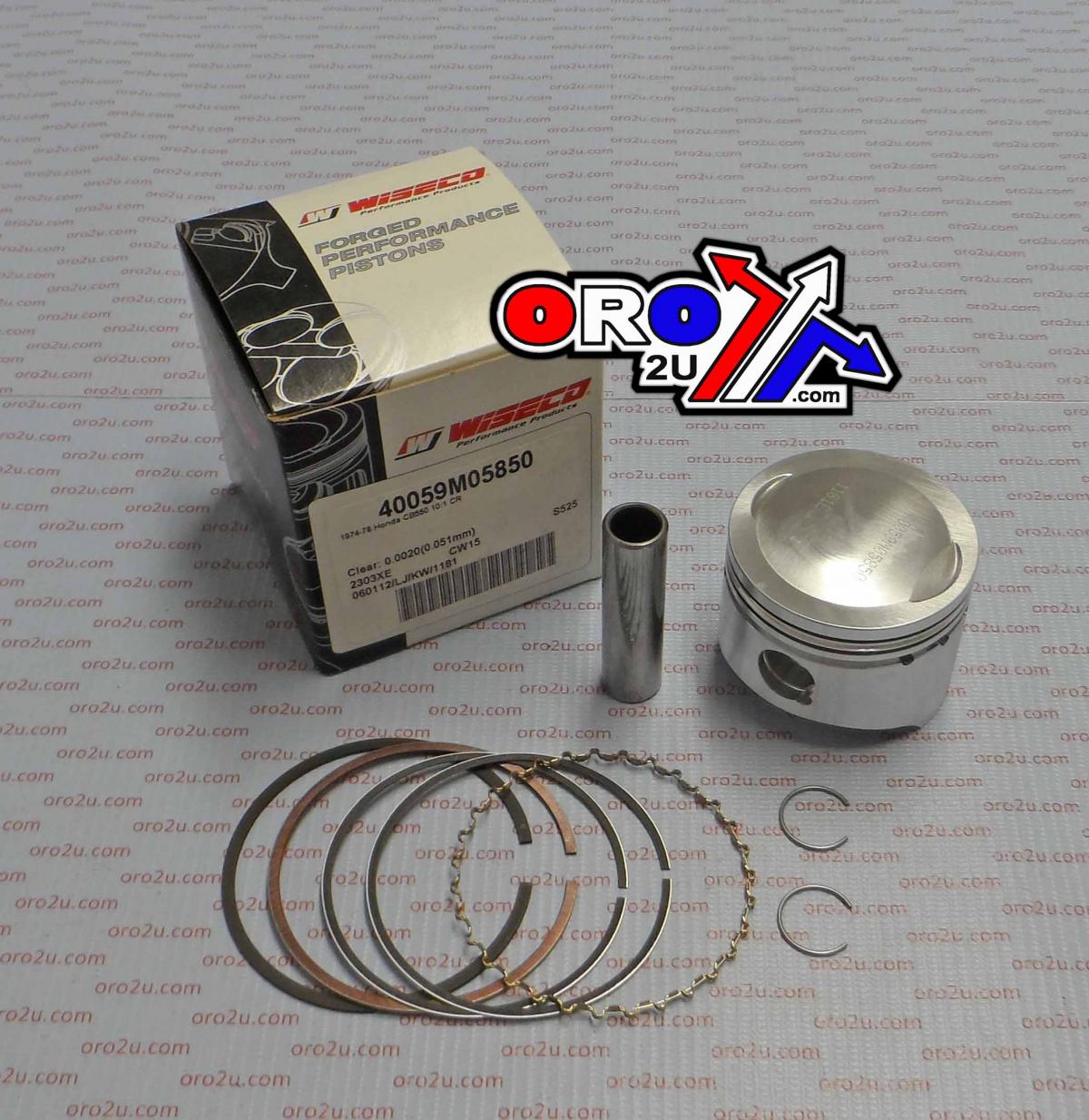 PISTON KIT 74-79 CB550K 58.50 WISECO 40059M05850 ROAD HONDA