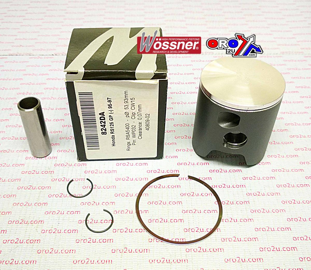 WOSSNER 54mm FORGED PISTON KIT C, HONDA RS125 GP 1995-1997