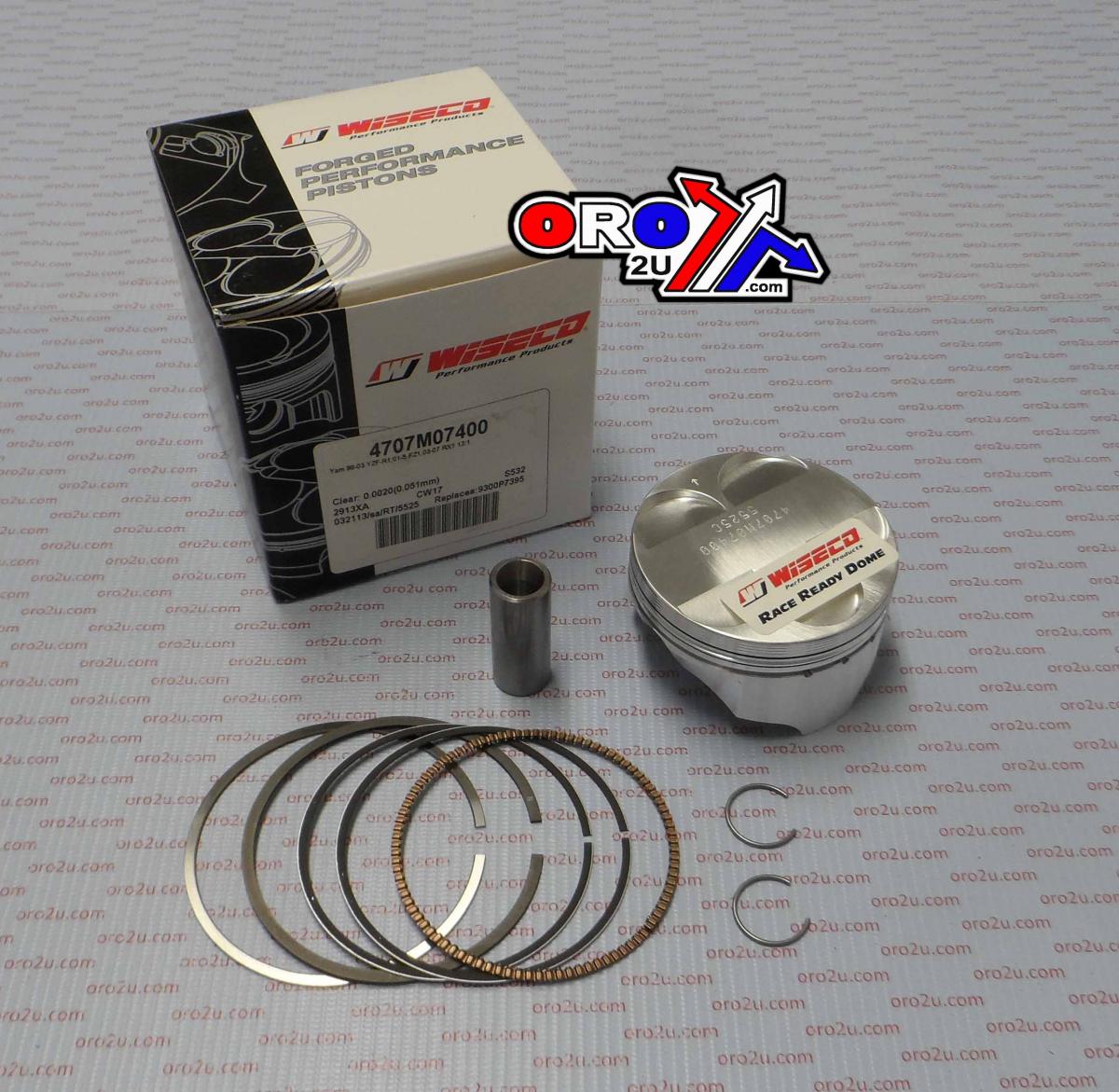 PISTON KIT 99-03 YZF-R1 74.00 WISECO 4707M07400 ROAD YAMAHA