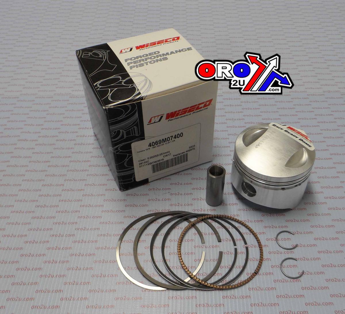 PISTON KIT 78-81 XS1100 74.00 WISECO 4069M07400 ROAD YAMAHA