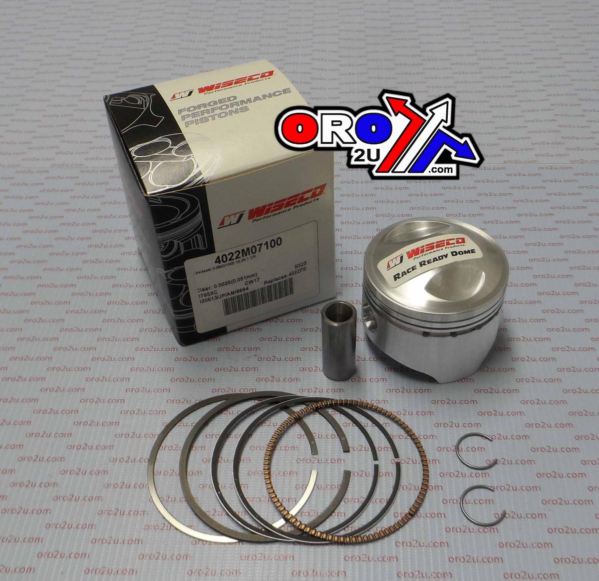 PISTON KIT KR1 S, Z250 71.00 WISECO 4022M07100 ROAD KAW