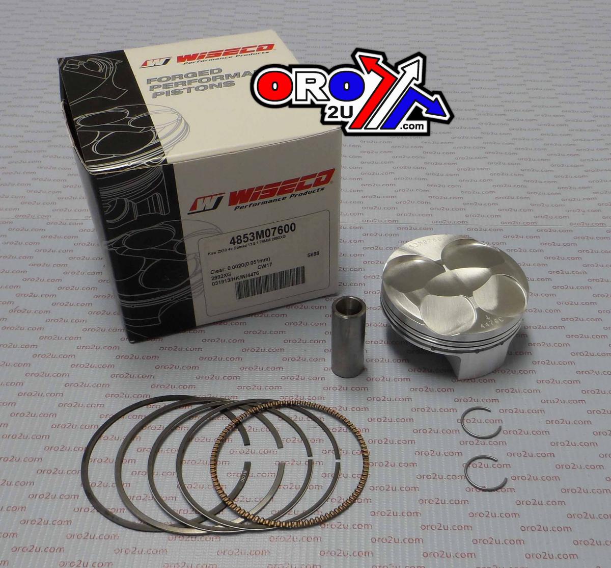 WISECO 76mm PISTON KIT KAWASAKI ZX-10R 2004-2007 (EACH)