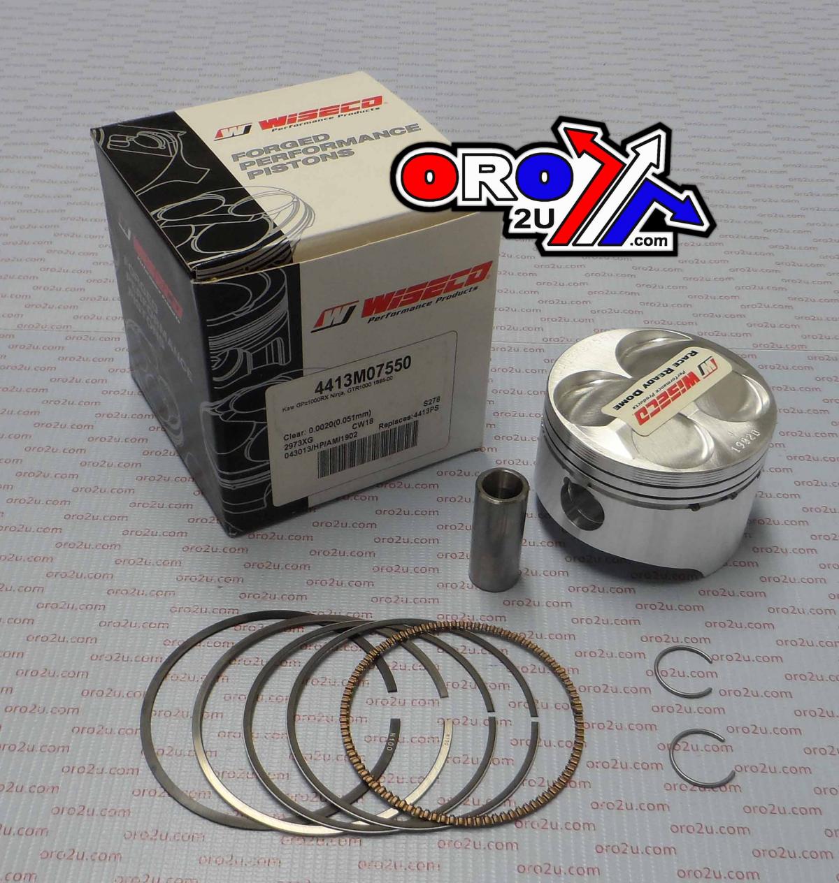 WISECO 75.5mm PISTON KIT KAWASAKI GPZ1000 1986-1987 (EACH)
