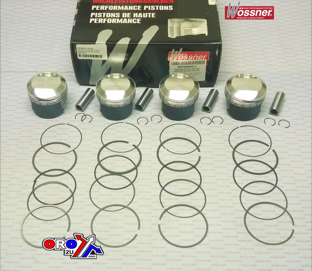 WOSSNER 75mm PISTON KIT KAWASAKI KZ1100 1983-1984, (X4)